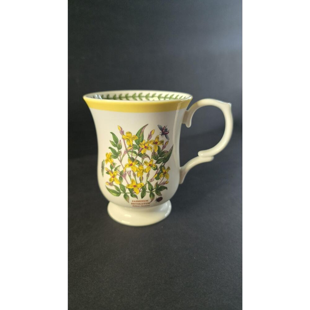 Portmeirion Botanic Garden Terrace Mug 10 Oz Jasminum Revolutum Yellow Jasmine